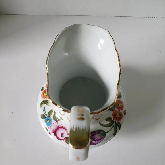 Vintage  Royal Danube Small Pitcher Floral with Gold Tim. - Picture 3 of 7